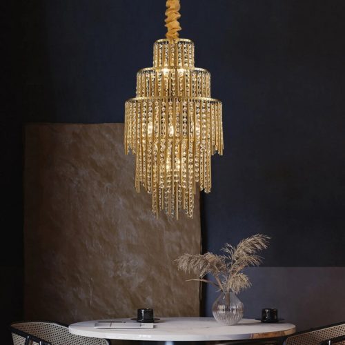 MIRODEMI Antibes gold crystal chandelier