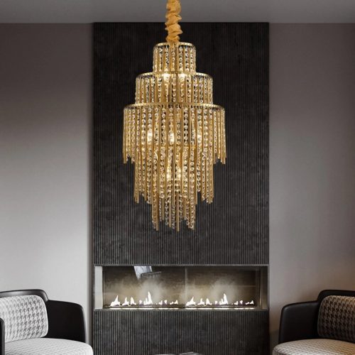 MIRODEMI Antibes gold luxury chandelier