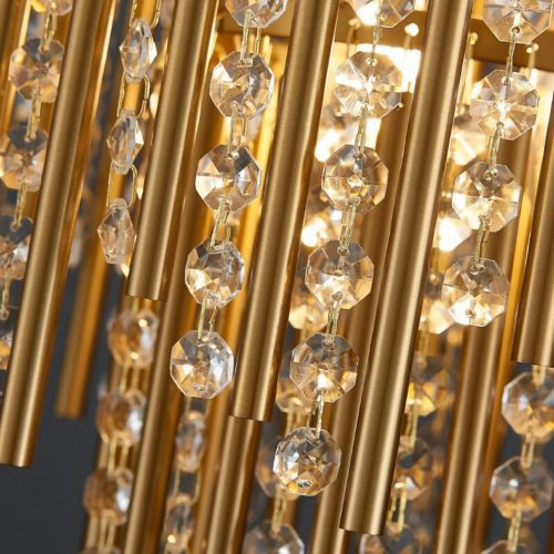 MIRODEMI Antibes golden crystals chandelier