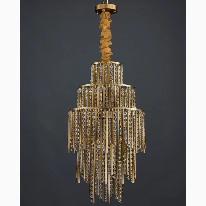 MIRODEMI Antibes staircase gold chandelier