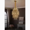 MIRODEMI® Antibes | Crystal Diamonds Luxury Gold Chandelier