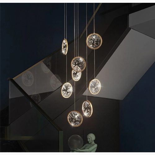 MIRODEMI Bezaudun les Alpes crystal chandelier for staircase