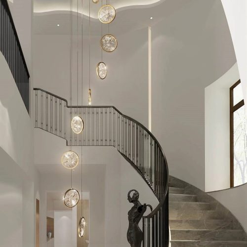 MIRODEMI Bezaudun les Alpes stunning chandelier for staircase