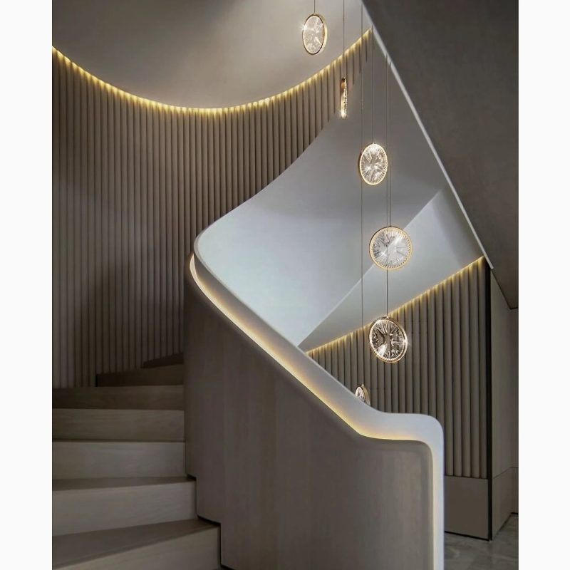 MIRODEMI Bezaudun les Alpes stunning chandelier for stairway