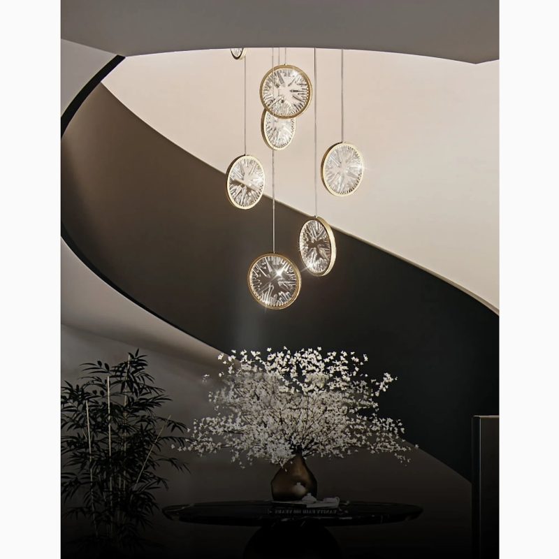 MIRODEMI Bezaudun les Alpes stunning chandelier for stairwell