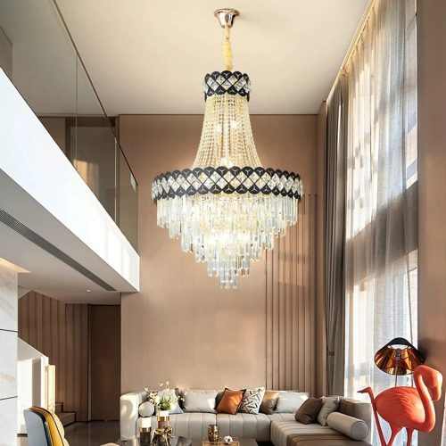 MIRODEMI® Châteauneuf-Grasse | Classical Duplex Crystal Chandelier Dia31.5xH45.3