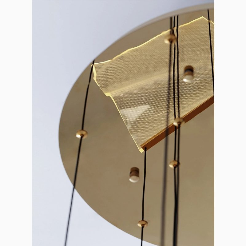 MIRODEMI Coursegoules gold chandelier for staircase