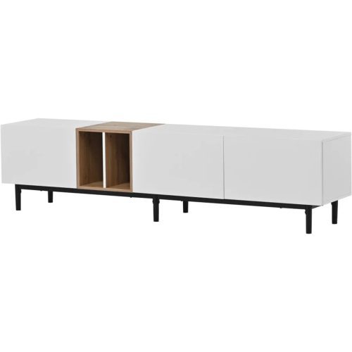 MIRODEMI Durance White Minimalistic Japandi Style TV Stand