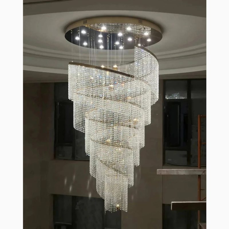 MIRODEMI Falicon circular crystal chandelier