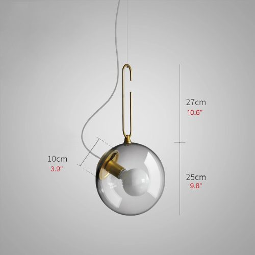 MIRODEMI Guillaumes post modern pendant lightning size