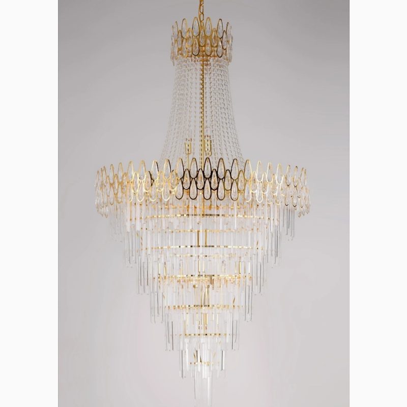 MIRODEMI La Bollene Vesubie posh gold large chandelier