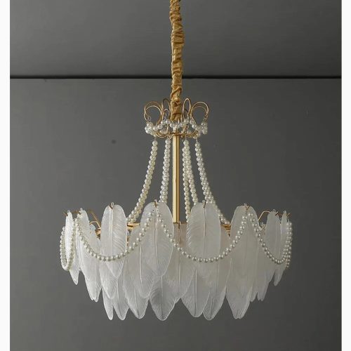 MIRODEMI Lantosque feather chandelier