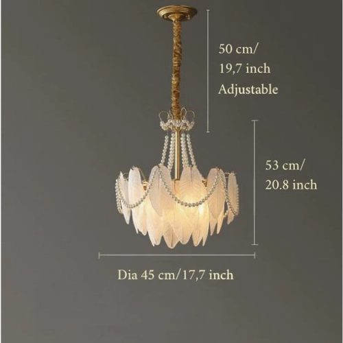 MIRODEMI Lantosque feather elegant chandelier