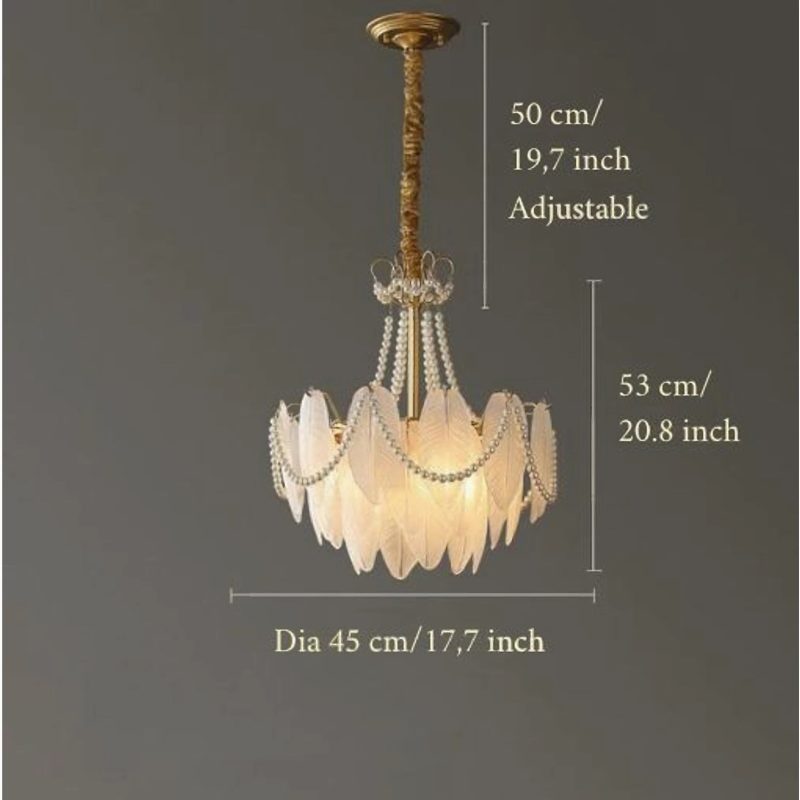 MIRODEMI Lantosque feather elegant chandelier