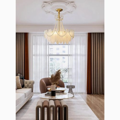 MIRODEMI Lantosque modern feather chandelier