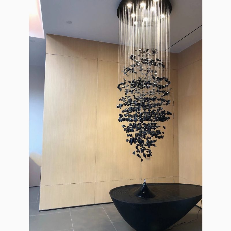 MIRODEMI Le Port chandelier with floating stones