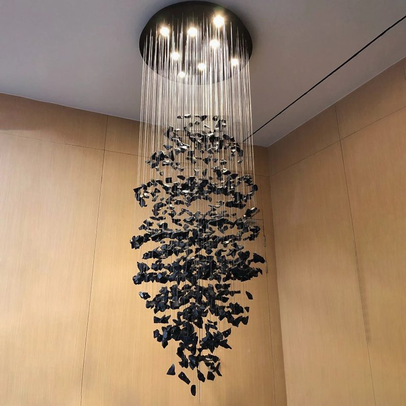 MIRODEMI Le Port chic floating crystal chandelier