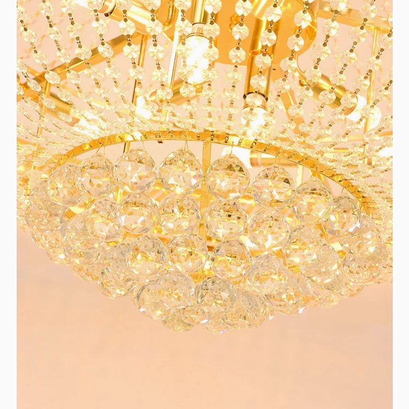 MIRODEMI Peille three tier crystal chandelier close up