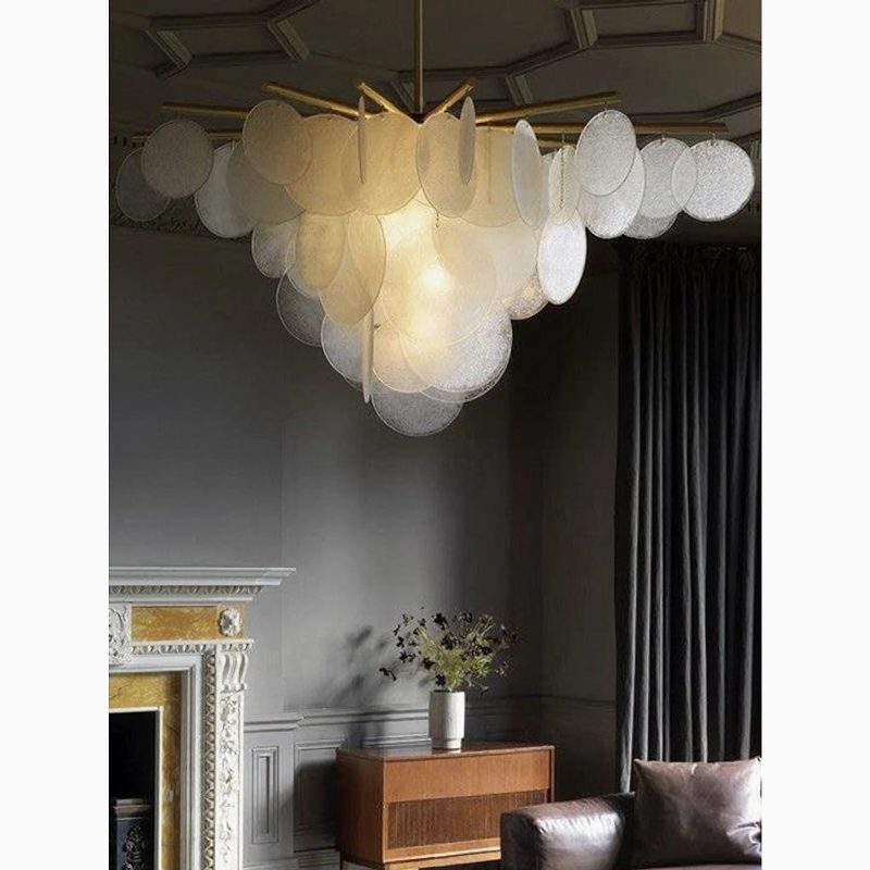 MIRODEMI Peone stylish obscure glass chandelier