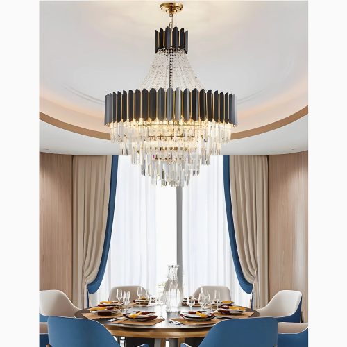 MIRODEMI_Portofino-modern-black-round-chandelier