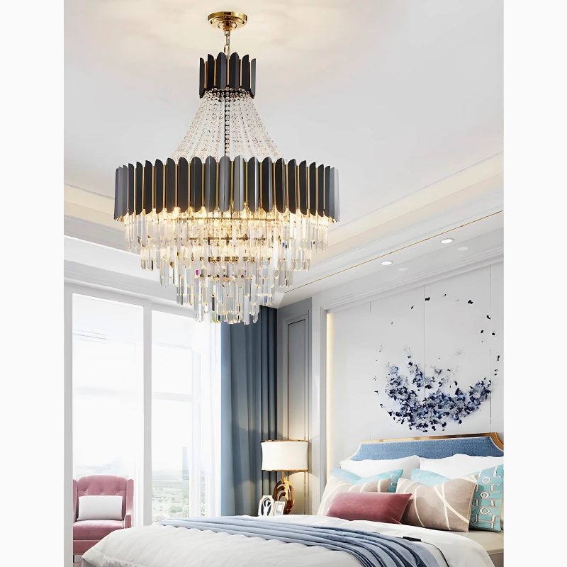 MIRODEMI_Portofino-modern-black-round-chandelier