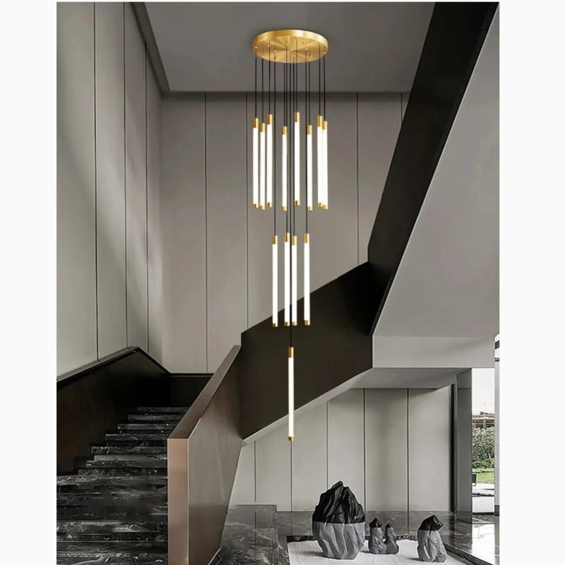 MIRODEMI Positano staircase gold chandelier