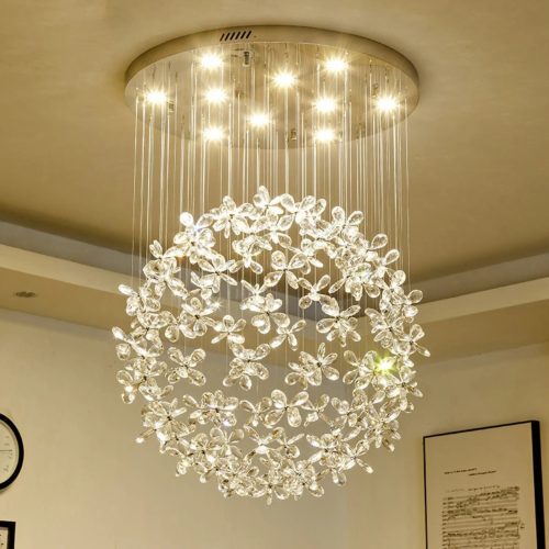 MIRODEMI® Vallauris | Exceptional Butterfly Crystal Globe Chandelier 