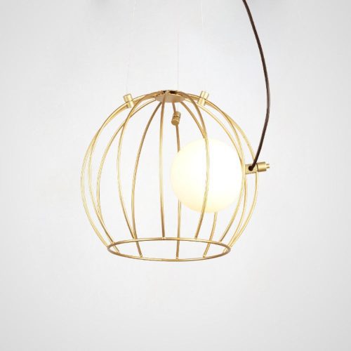 Malaussene Post Modern Iron Cage Minimalistic Decor Chandelier