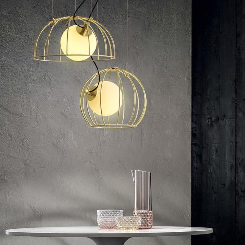 Malaussene Post Modern Iron Cage Minimalistic Chandelier