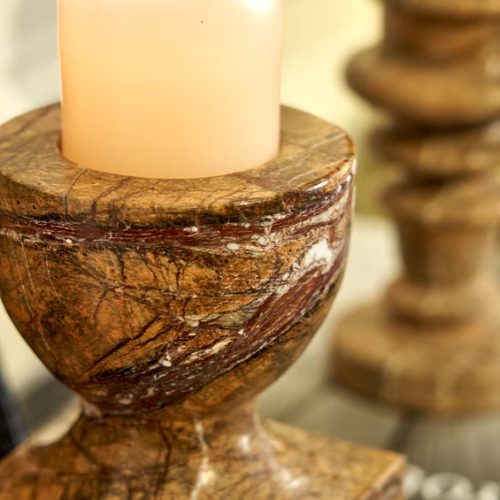 Marble Vintage European Candlestick