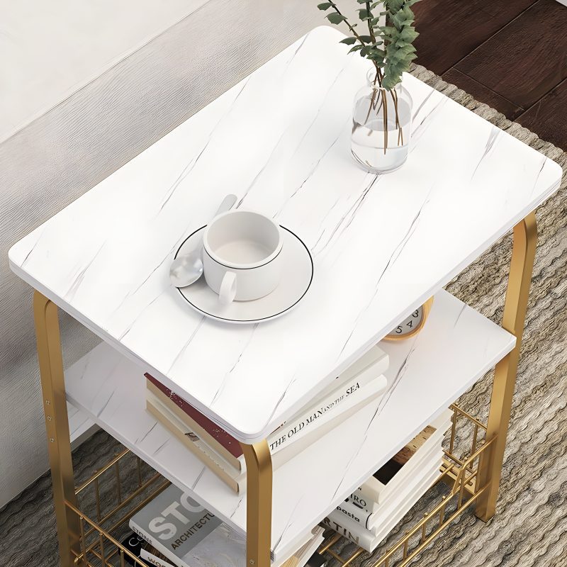 Metal Side Table With Storage Space made in Nordic Design in Details