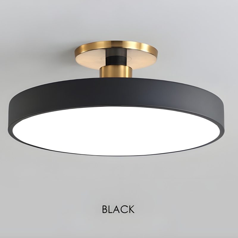 Minimalistic LED Metal and Acrylic Ceiling Lamp Black