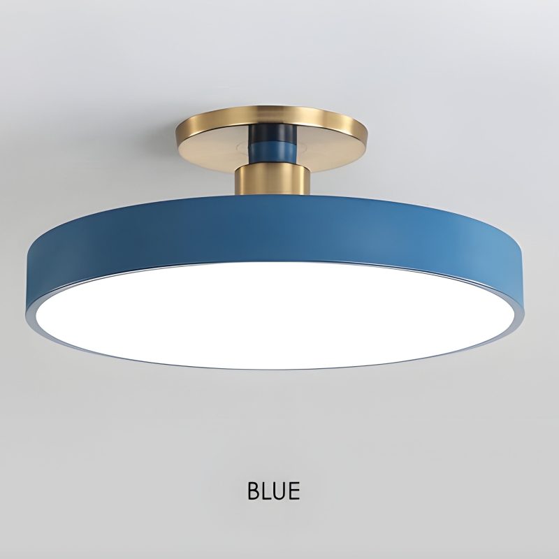 Minimalistic LED Metal and Acrylic Ceiling Lamp Blue