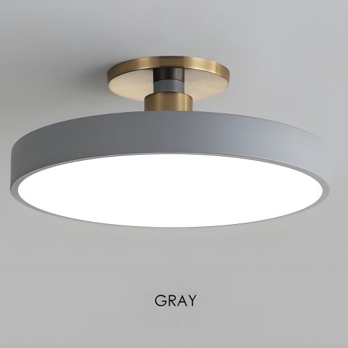 Minimalistic LED Metal and Acrylic Ceiling Lamp Gray