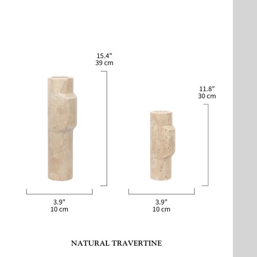 Minimalistic Natural Travertine Vase Home Decor