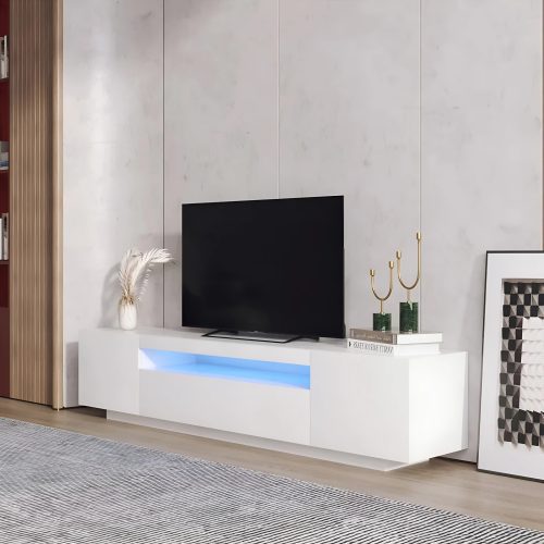 Minimalistic Sleek TV Stad With LED Lighting For Living Room