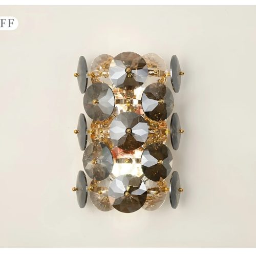 Mirodemi Cognac Colored Crystal Wall Light