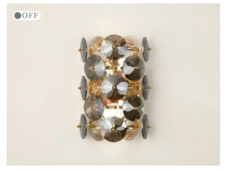 Mirodemi Cognac Colored Crystal Wall Light