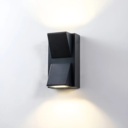 Modern Black Aluminum Waterproof LED Wall Light For Yard