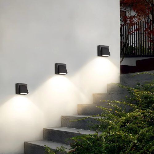 Modern Black Aluminum Waterproof LED Wall Lighting For Yard