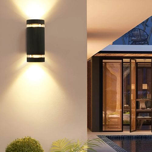 Modern Black Aluminum Waterproof LED Wall Mounted Lamp