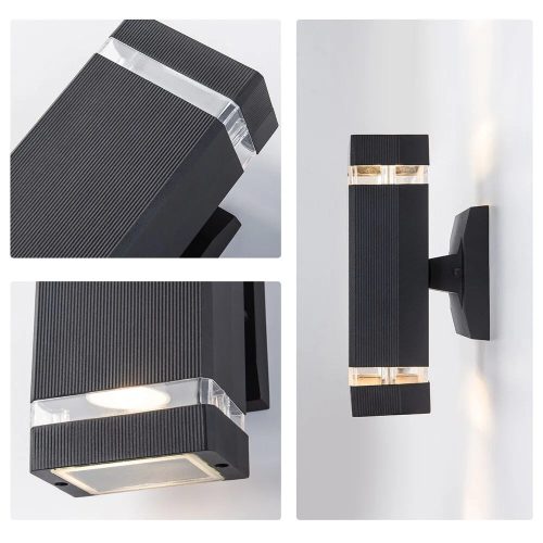 Modern Black Aluminum Waterproof LED Wall Mounted Light