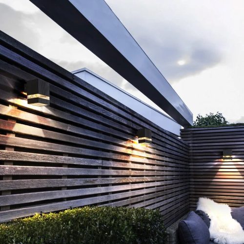 Modern Black Aluminum Waterproof LED Wall Mounted Light For Villa For Garden