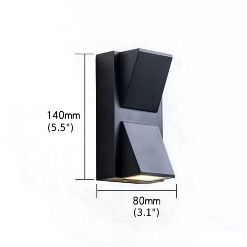 Modern Black Aluminum Waterproof Wall Lighting For Yard For Garden