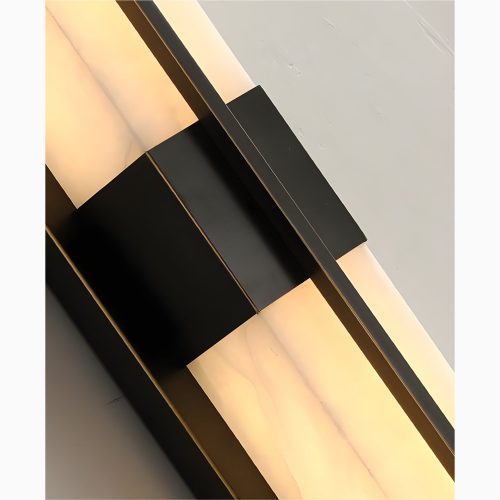 Modern Black Copper Outdoor Waterproof LED Wall Lamp in Detail