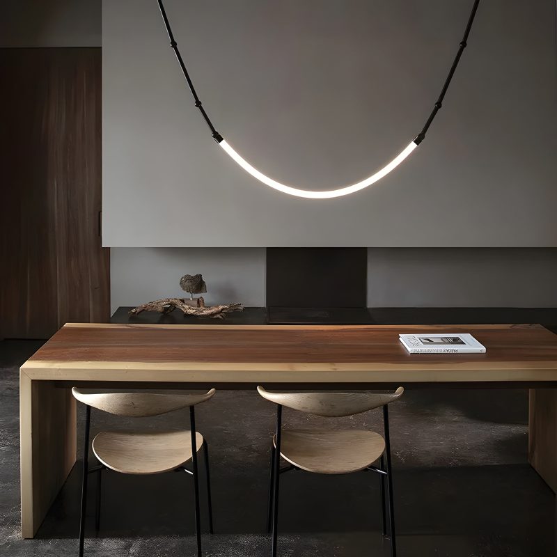 Modern Black Iron LED Pendant Light