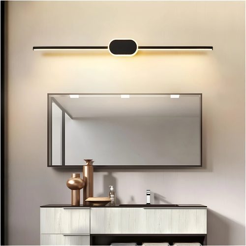 Modern Black LED Mirror Wall Lamp For Bathroom