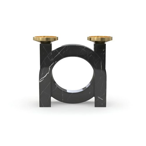 Marble | Gold | Candle | Holder | Nordic | Scandinavian | Nero Marquina Marble