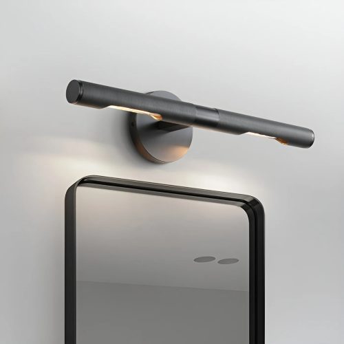 Modern Black Mirror Wall Lamp In The Futuristic Style For Bathroom