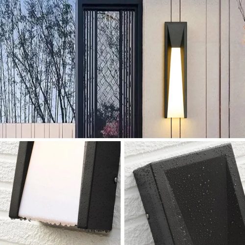 Modern Black Outdoor LED Waterproof Wall Lamp